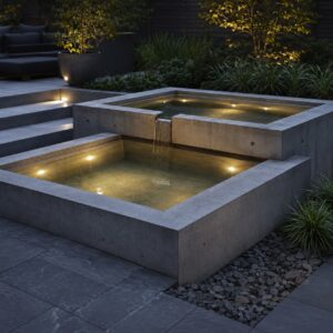 Permacon-wasserdichter-Beton-Wasserspiel